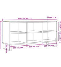 TV-Schrank Betongrau 103,5x30x50 cm Holzwerkstoff