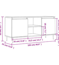 TV-Schrank Weiß 104x35x50 cm Holzwerkstoff