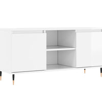 TV-Schrank Hochglanz-Weiß 104x35x50 cm Holzwerkstoff