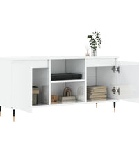 TV-Schrank Hochglanz-Weiß 104x35x50 cm Holzwerkstoff