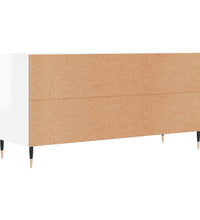 TV-Schrank Hochglanz-Weiß 104x35x50 cm Holzwerkstoff