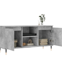 TV-Schrank Betongrau 104x35x50 cm Holzwerkstoff