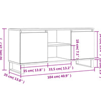 TV-Schrank Weiß 104x35x50 cm Holzwerkstoff