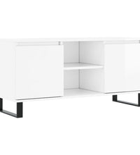 TV-Schrank Hochglanz-Weiß 104x35x50 cm Holzwerkstoff