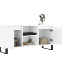 TV-Schrank Hochglanz-Weiß 104x35x50 cm Holzwerkstoff