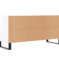 TV-Schrank Hochglanz-Weiß 104x35x50 cm Holzwerkstoff