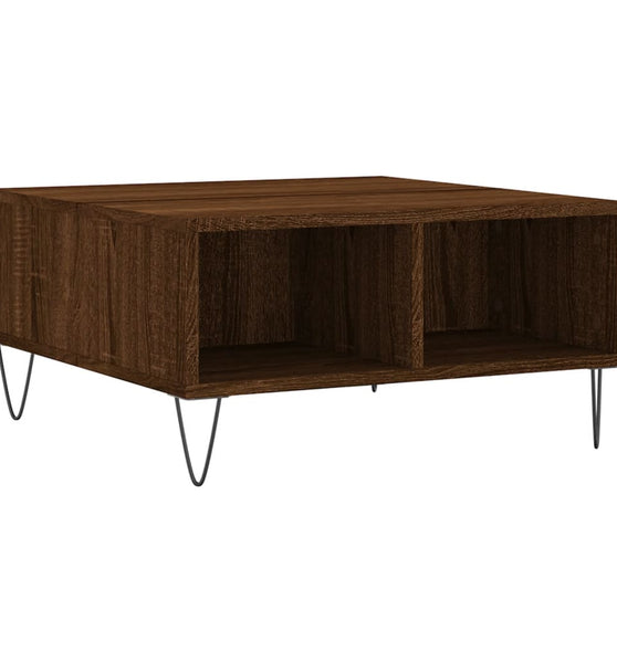 Couchtisch Braun Eichen-Optik 60x60x30 cm Holzwerkstoff