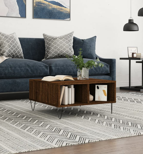 Couchtisch Braun Eichen-Optik 60x60x30 cm Holzwerkstoff