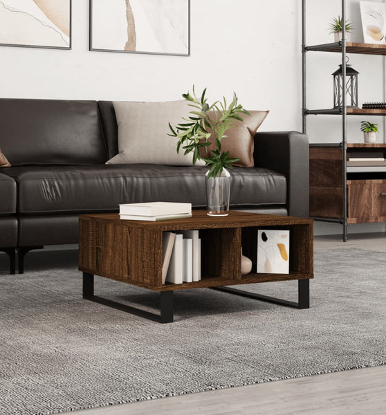 Couchtisch Braun Eichen-Optik 60x60x30 cm Holzwerkstoff