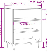 Sideboard Schwarz 57x35x70 cm Holzwerkstoff