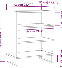 Sideboard Weiß 57x35x70 cm Holzwerkstoff