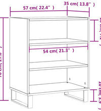 Sideboard Betongrau 57x35x70 cm Holzwerkstoff