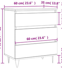 Sideboard Grau Sonoma 60x35x70 cm Holzwerkstoff