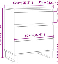 Sideboard Sonoma-Eiche 60x35x70 cm Holzwerkstoff