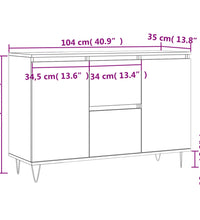 Sideboard Sonoma-Eiche 104x35x70 cm Holzwerkstoff