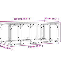 Couchtisch Räuchereiche 100x50x35,5 cm Holzwerkstoff