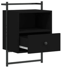 Wand-Nachttisch Schwarz 40x30x61 cm Holzwerkstoff