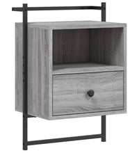 Wand-Nachttisch Grau Sonoma 40x30x61 cm Holzwerkstoff