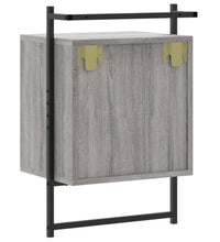 Wand-Nachttisch Grau Sonoma 40x30x61 cm Holzwerkstoff