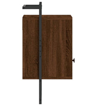 Wand-Nachttisch Braun Eiche 40x30x61 cm Holzwerkstoff