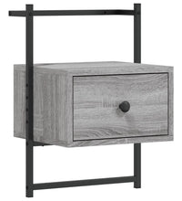 Wand-Nachttisch Grau Sonoma 35x30x51 cm Holzwerkstoff