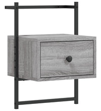 Wand-Nachttische 2 Stk. Grau Sonoma 35x30x51 cm Holzwerkstoff