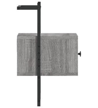 Wand-Nachttische 2 Stk. Grau Sonoma 35x30x51 cm Holzwerkstoff