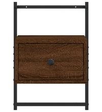 Wand-Nachttisch Braun Eiche 35x30x51 cm Holzwerkstoff