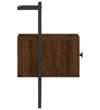 Wand-Nachttisch Braun Eiche 35x30x51 cm Holzwerkstoff
