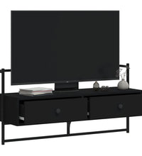 TV-Wandschrank Schwarz 100,5x30x51 cm Holzwerkstoff