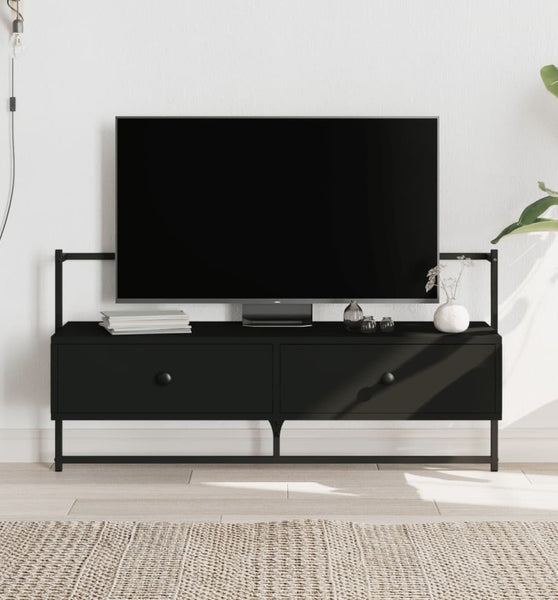 TV-Wandschrank Schwarz 100,5x30x51 cm Holzwerkstoff