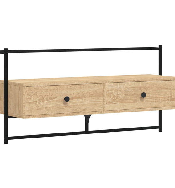 TV-Wandschrank Sonoma-Eiche 100,5x30x51 cm Holzwerkstoff