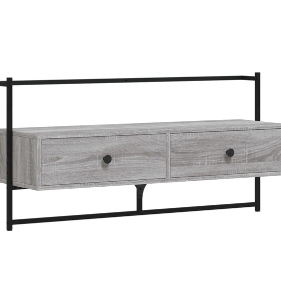 TV-Wandschrank Grau Sonoma 100,5x30x51 cm Holzwerkstoff