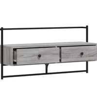 TV-Wandschrank Grau Sonoma 100,5x30x51 cm Holzwerkstoff