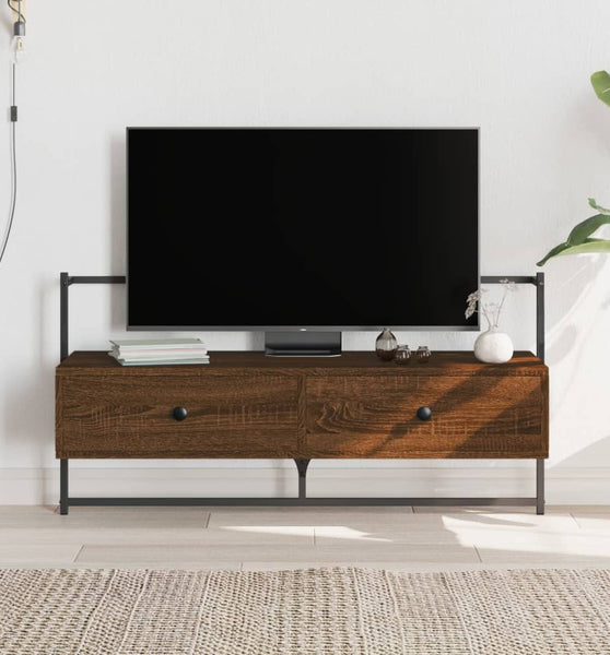 TV-Wandschrank Braun Eiche 100,5x30x51 cm Holzwerkstoff