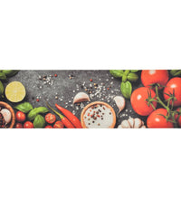 Küchenteppich Waschbar Gemüse 45x150 cm Samt