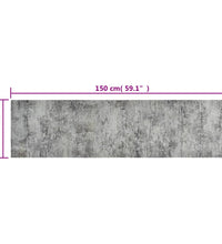 Küchenteppich Waschbar Beton 45x150 cm Samt