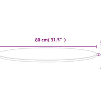 Tischplatte Ø80x1,5 cm Rund Massivholz Buche