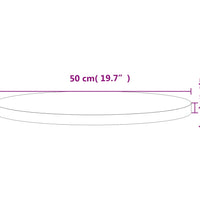 Tischplatte Ø50x2,5 cm Rund Massivholz Buche