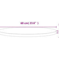 Tischplatte Ø60x2,5 cm Rund Massivholz Buche