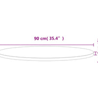 Tischplatte Ø90x2,5 cm Rund Massivholz Buche