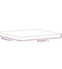 Tischplatte 40x40x2,5 cm Quadratisch Massivholz Buche