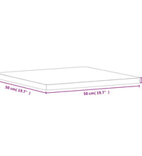 Tischplatte 50x50x2,5 cm Quadratisch Massivholz Buche