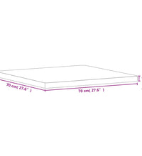 Tischplatte 70x70x4 cm Quadratisch Massivholz Buche