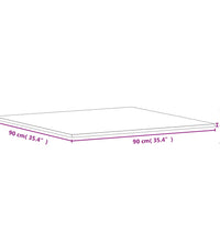 Tischplatte 90x90x1,5 cm Quadratisch Massivholz Buche