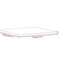 Tischplatte 70x70x2,5 cm Quadratisch Massivholz Buche