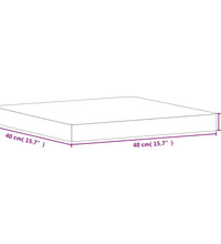 Tischplatte 40x40x4 cm Quadratisch Massivholz Buche