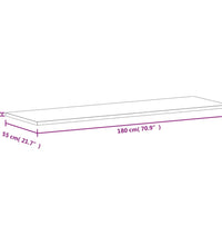 Schreibtischplatte 180x55x2,5 cm Massivholz Buche