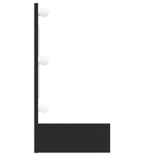 Spiegelschrank mit LED Schwarz 90x31,5x62 cm