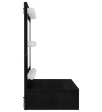 Spiegelschrank mit LED Schwarz 60x31,5x62 cm